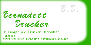 bernadett drucker business card